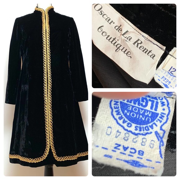 Oscar de la Renta Dresses & Skirts - Vintage 1970's Oscar de la Renta Black Velvet Dress